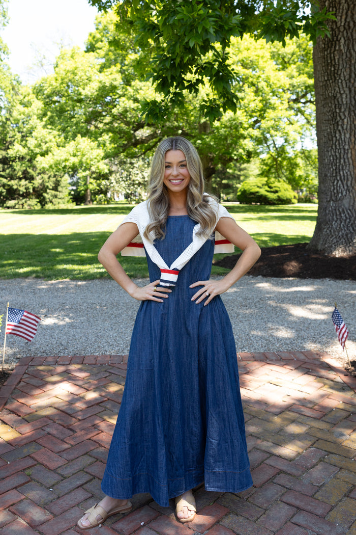 Porter Denim Maxi Dress