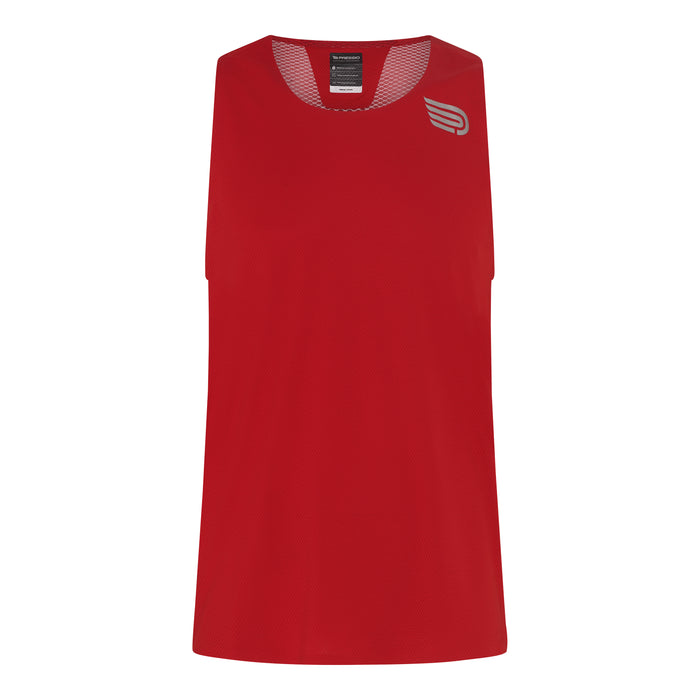 Pressio Men's Run Elite Singlet - FRD/SLV