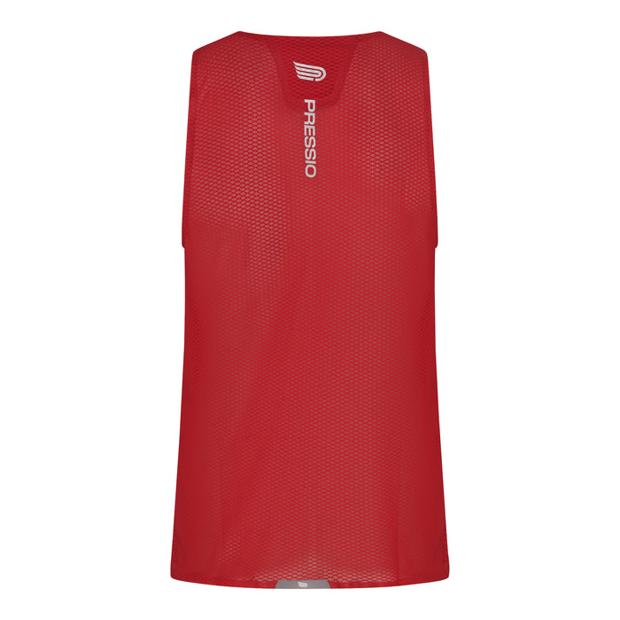 Pressio Men's Run Elite Singlet - FRD/SLV