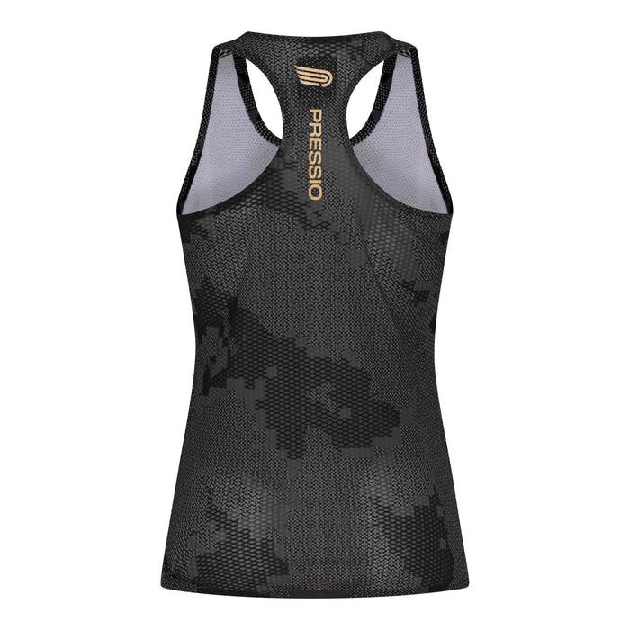 Pressio Women’s Run Elite Singlet - CAM/BLK