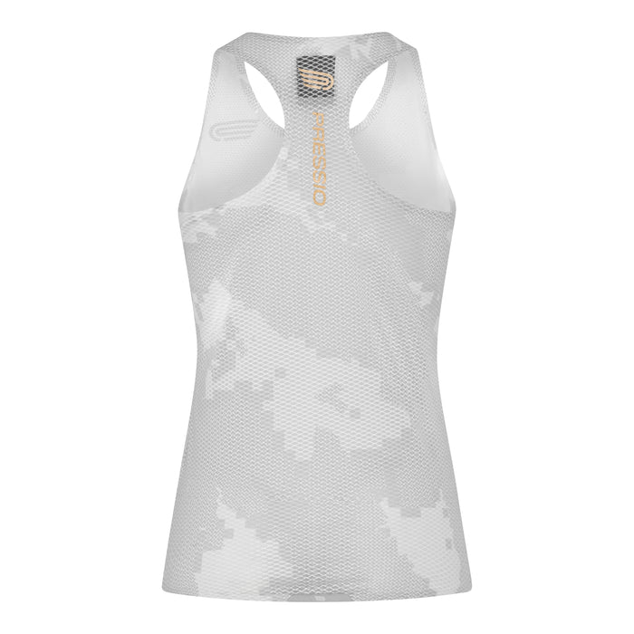 Pressio Women’s Run Elite Singlet - CAM/WHT
