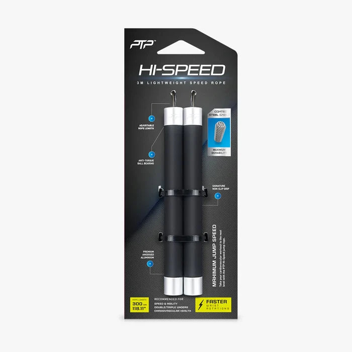 PTP Hi-Speed Rope - Black - 3inch