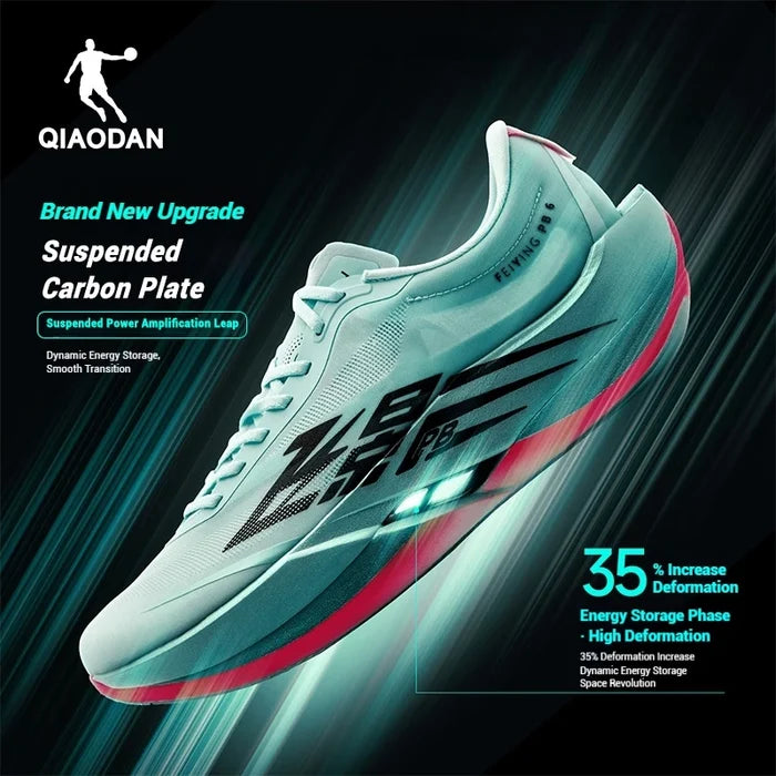 Qiaodan Men's FeiYing PB 6.0 - Glacier Lake Blue/Fluorescent Feiying Pink