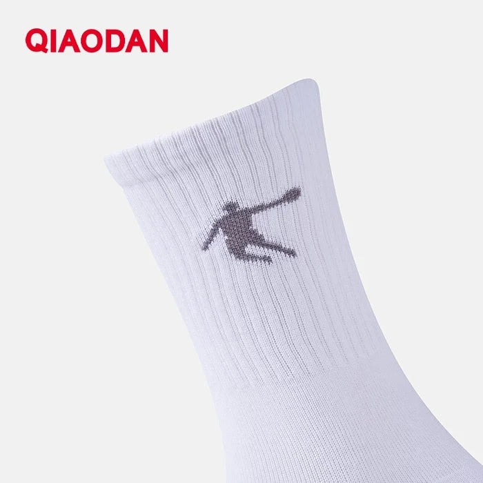 Qiaodan Women's Running Long Socks - Qiaodan White