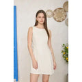 Qunicy Side Bead Dress - Oatmeal