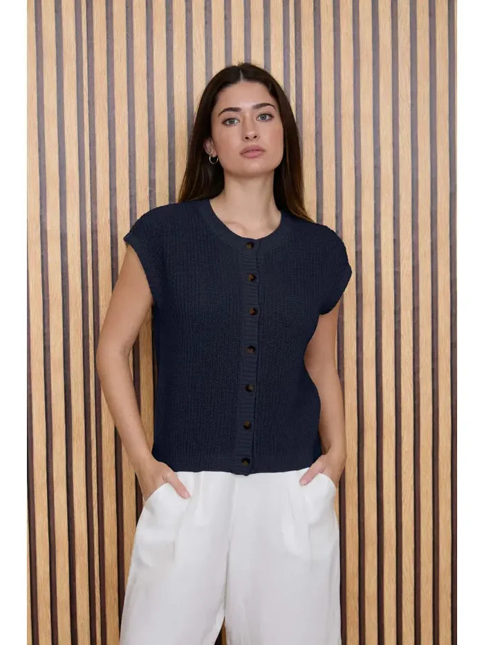 Rachel Button Knit Top