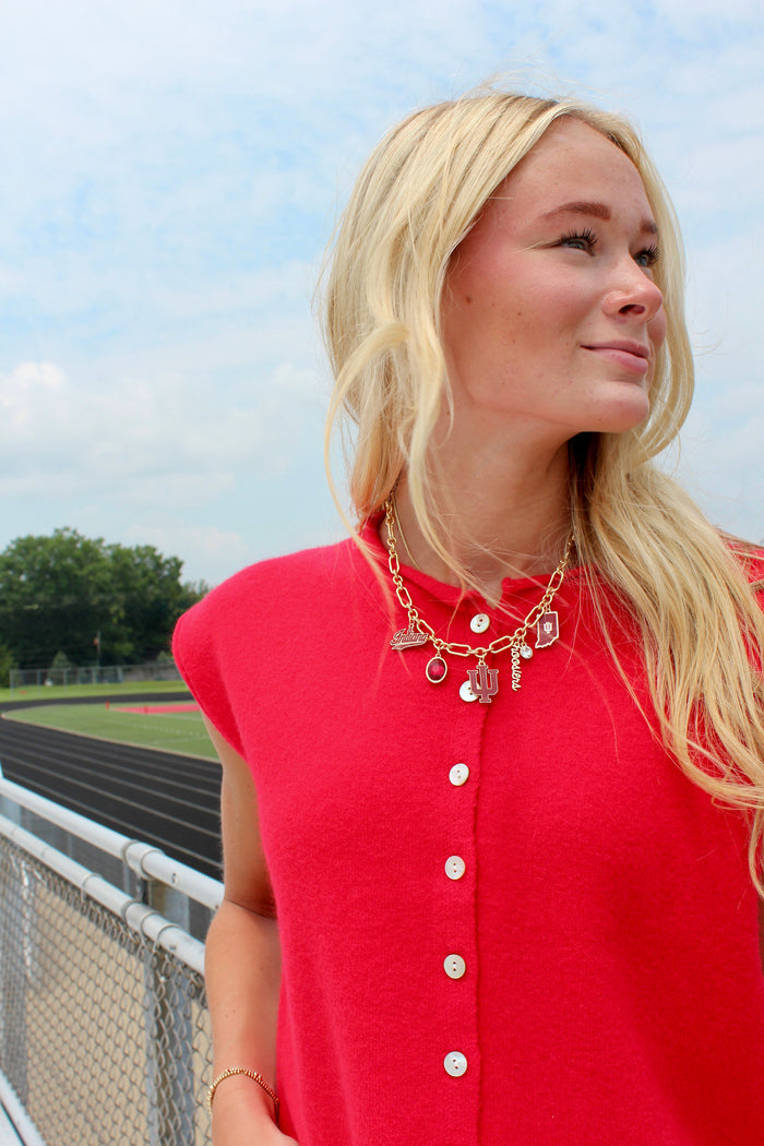 Rachel Knit Sweater - Red