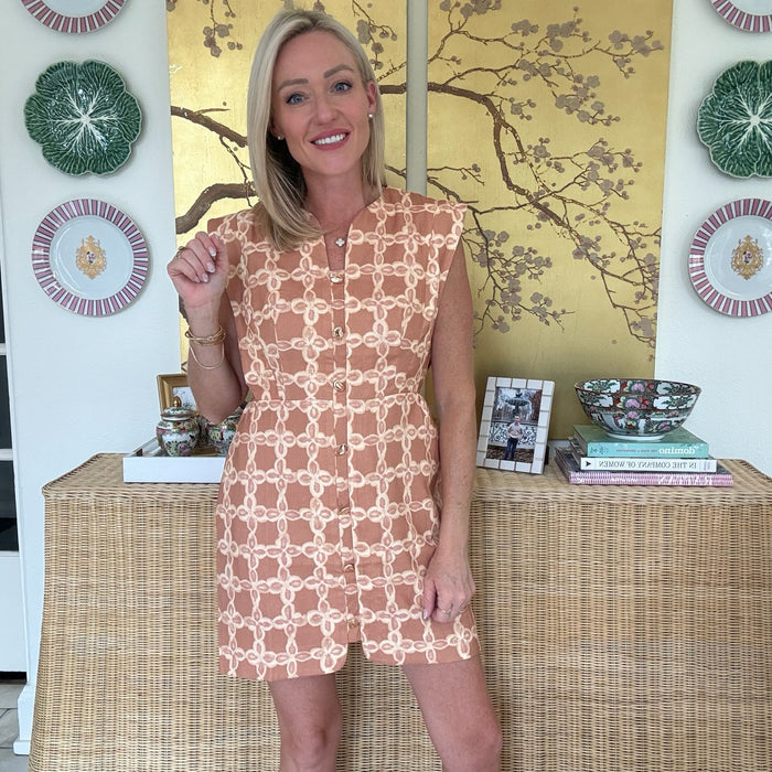 Rebecca Button Sleeveless Dress