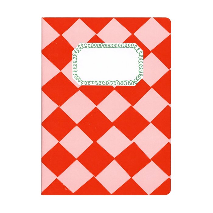 Red and Pink Chequered A5 Sketchbook