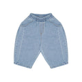 Round Denim Jeans Light Wash