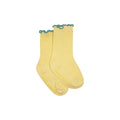 Ruffle Rib Socks Yellow - Green