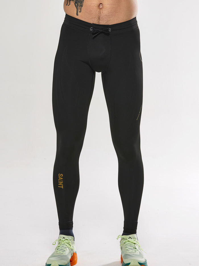 Saint Men's P1 Elite Compression Tights Drawcord - Black