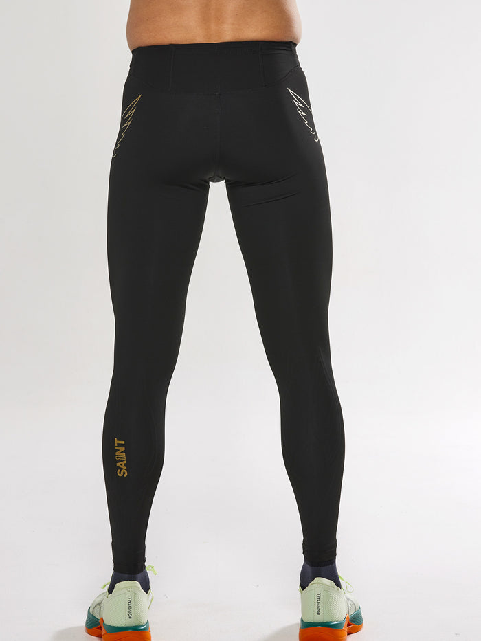 Saint Men's P1 Elite Compression Tights Drawcord - Black