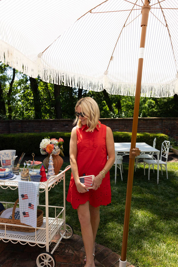 Sally Collar Eyelet Dress