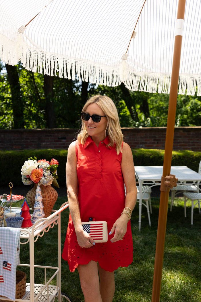 Sally Collar Eyelet Dress