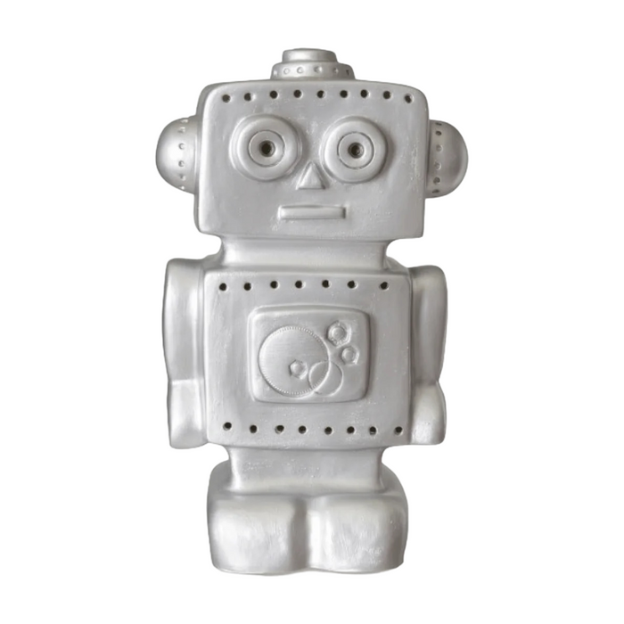 Silver Robot Lamp