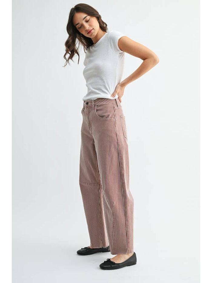 Simpson Stripe Barrel Jeans