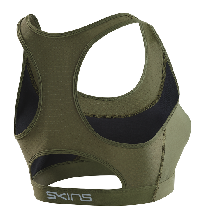 SKINS Women's Activewear Elite Bra 3-Series - Khaki