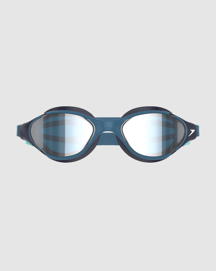 Speedo Adult Biofuse 2.0 Mirrored Goggles:Blu/(Silver Mirror)