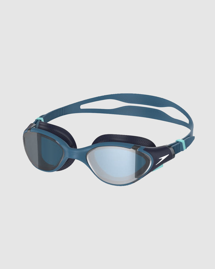 Speedo Adult Biofuse 2.0 Mirrored Goggles:Blu/(Silver Mirror)