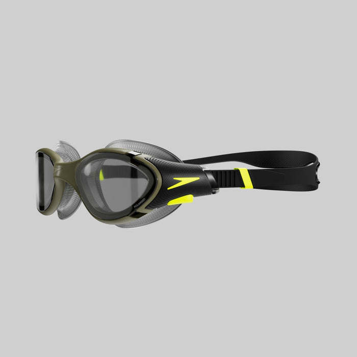 Speedo Adult Biofuse 2.0 Polarised Goggles - Dark Green/Yellow