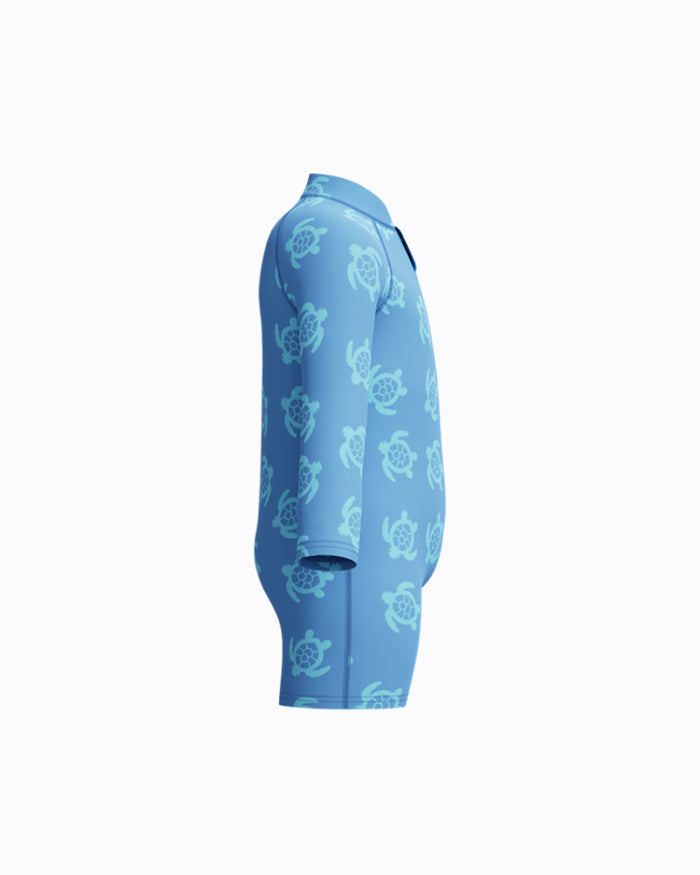 Speedo Infant's (U) L/S Print Zip 1pc Swimsuit - Light Blue