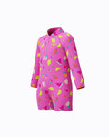 Speedo Infant's (U) L/S Print Zip 1pc Swimsuit - Pink