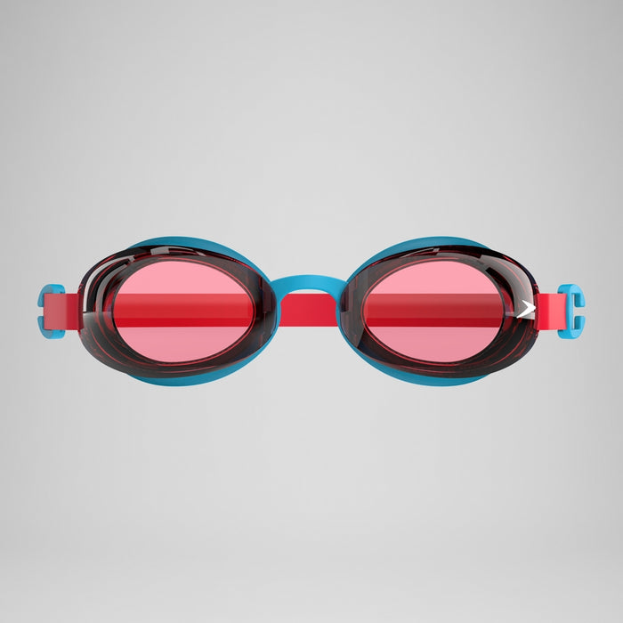 Speedo Junior's Jet 2.0 Goggles - Turquoise/Lava Red