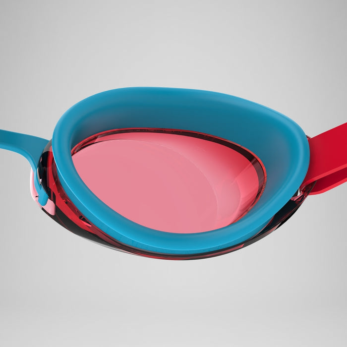 Speedo Junior's Jet 2.0 Goggles - Turquoise/Lava Red