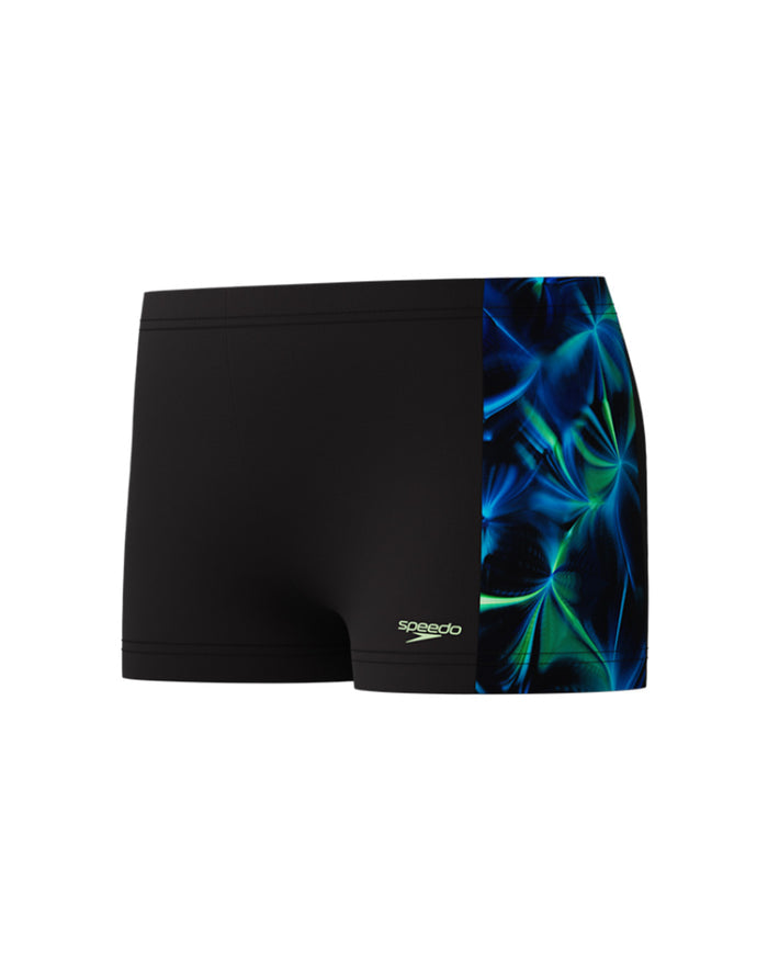 Speedo Junior's (M) Print Panel Aquashort - Black/Green