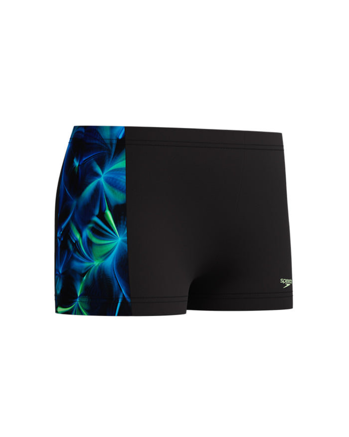 Speedo Junior's (M) Print Panel Aquashort - Black/Green