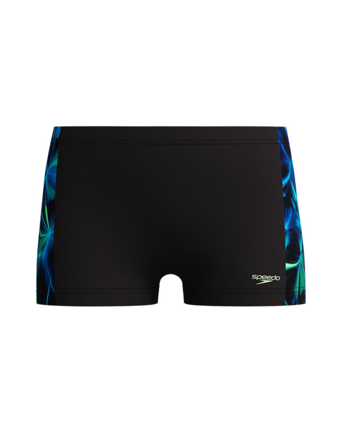 Speedo Junior's (M) Print Panel Aquashort - Black/Green