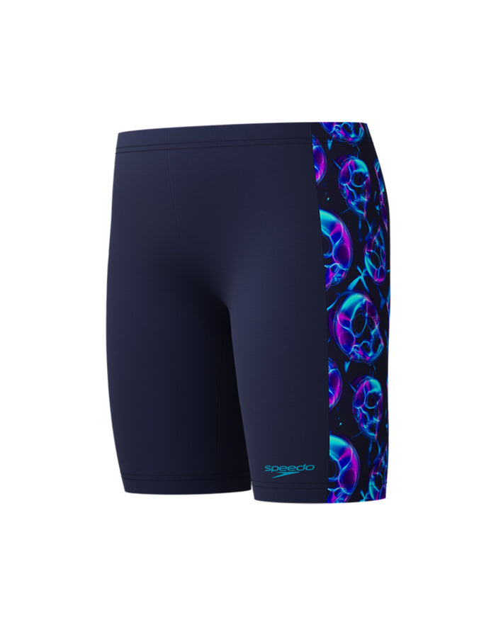 Speedo Junior's (M) Print Panel Jammer - Blue/Pink