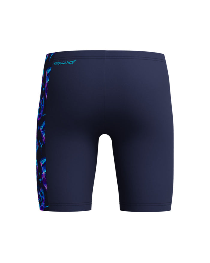 Speedo Junior's (M) Print Panel Jammer - Blue/Pink