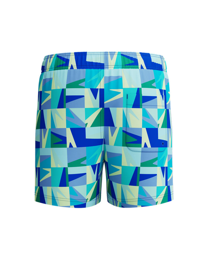 Speedo Junior's (M) Print Volley 13inch Watershort - Blue/Green