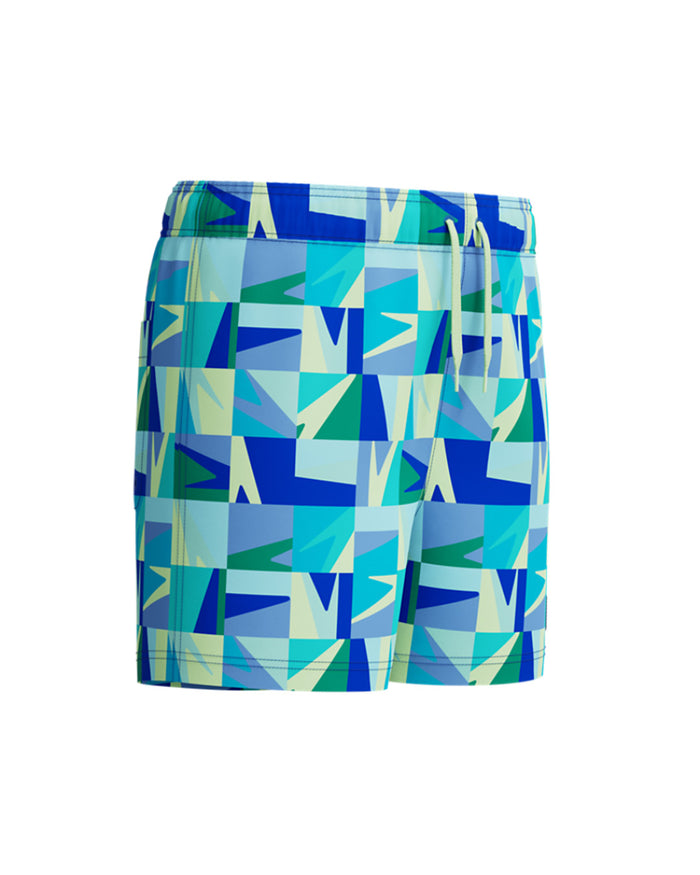 Speedo Junior's (M) Print Volley 13inch Watershort - Blue/Green