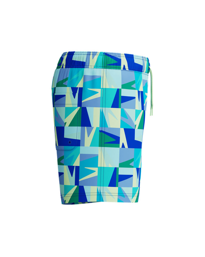Speedo Junior's (M) Print Volley 13inch Watershort - Blue/Green