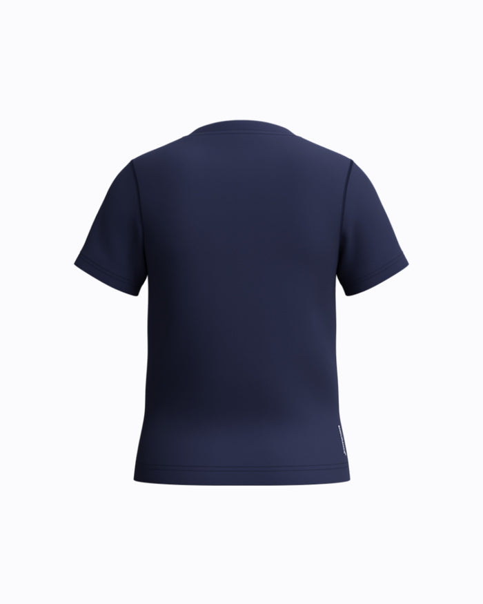Speedo Junior's (U) S/S Logo Rash Guard - Navy