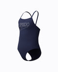 Speedo Junior's (W) Endurance+ Logo Thinstrap 1pc Swimsuit - Navy/Blue