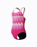 Speedo Junior's (W) ENG Print Splashback 1pc Swimsuit - Dark Pink