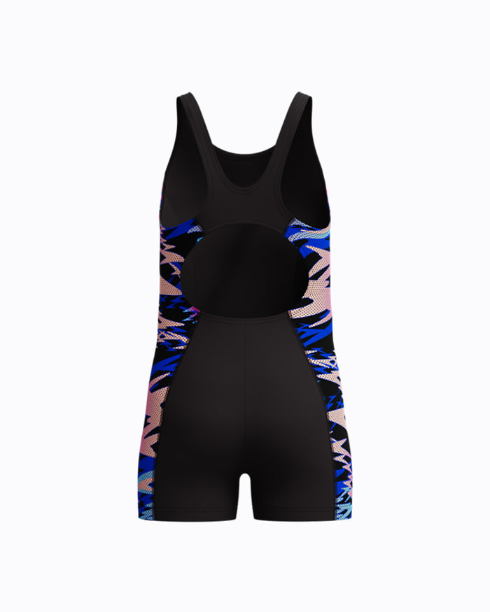 Speedo Junior's (W) Hyperboom Splice Muscleback Legsuit - Black/Pink