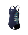 Speedo Junior's (W) Placement Muscleback 1pc Swimsuit - Navy/Green