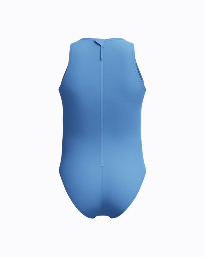 Speedo Junior's (W) Print Hydrasuit - Blue/Pink