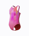 Speedo Junior's (W) Print Pulseback 1pc Swimsuit - Pink/Orange