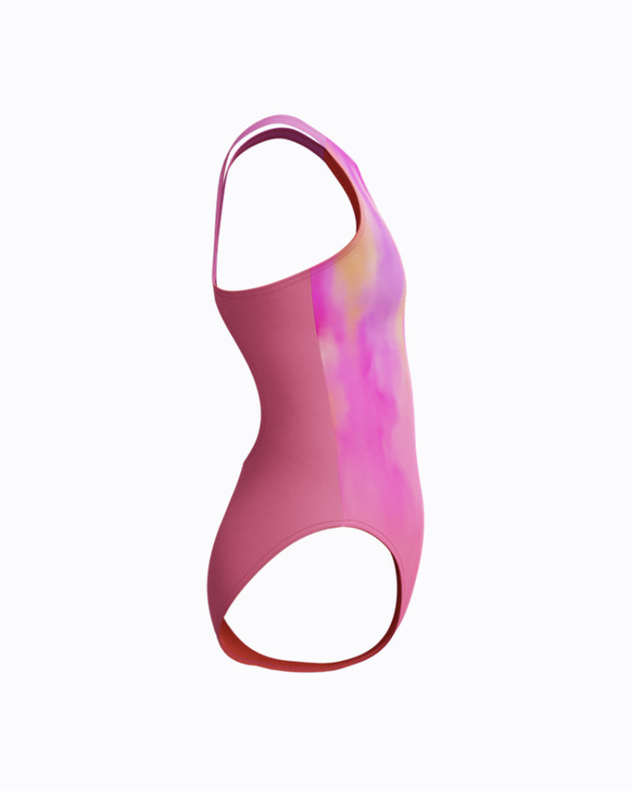 Speedo Junior's (W) Print Pulseback 1pc Swimsuit - Pink/Orange