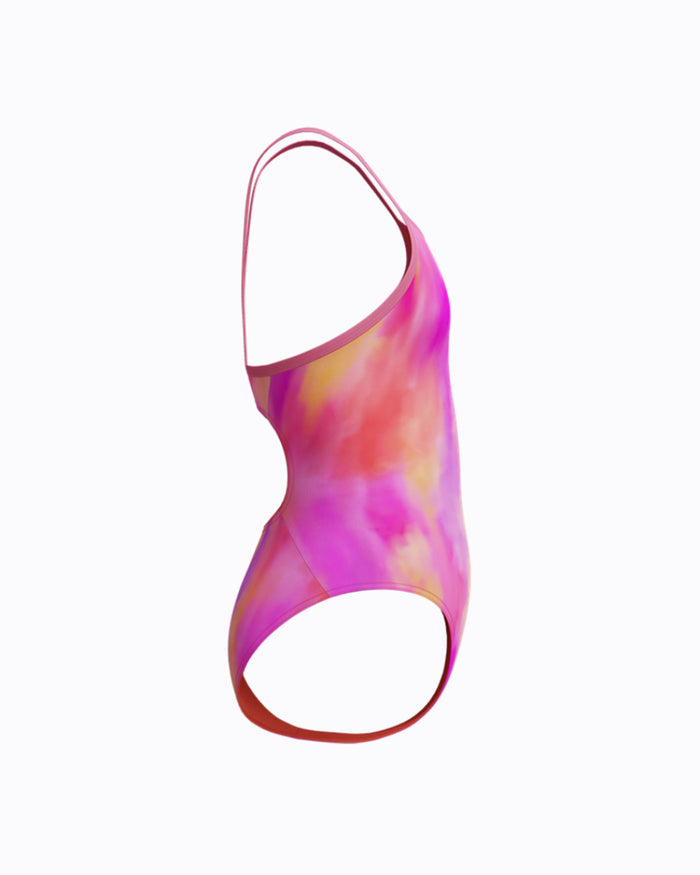 Speedo Junior's (W) Print Thinstrap 1pc Swimsuit - Pink/Orange
