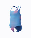 Speedo Junior's (W) Stripe Print Medalist 1pc Swimsuit - Blue/Pink