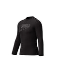 Speedo Men's Endurance+ L/S Classic Logo Rash Guard - Black