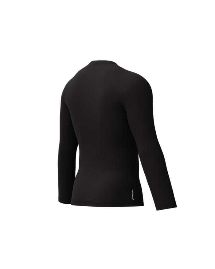Speedo Men's Endurance+ L/S Classic Logo Rash Guard - Black