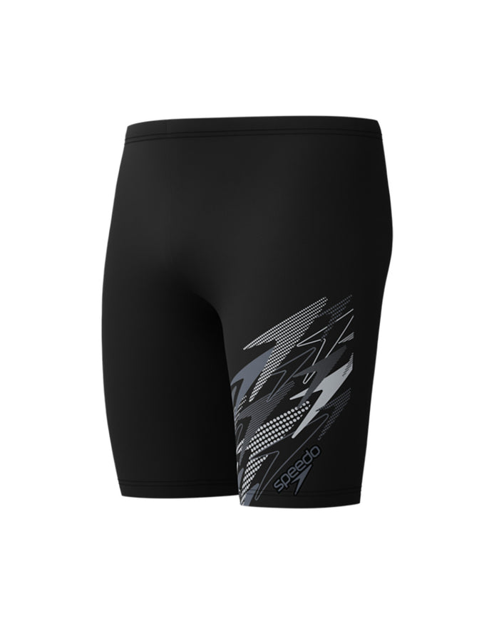Speedo Men's Medley Logo Jammer - Black/Grey